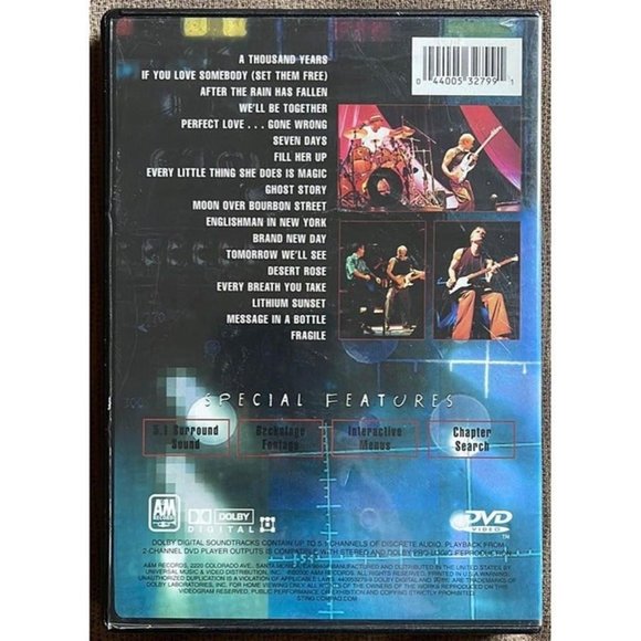 Sting: The Brand New Day Tour - Live From Universal Ampitheatre (DVD, 2000) - Picture 2 of 5